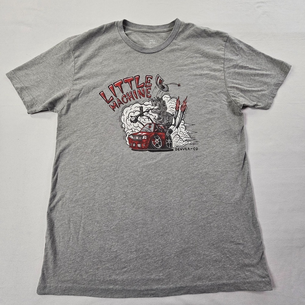 Little Machine Brewery Denver CO Gray Short Sleeve T-Shirt Men's L